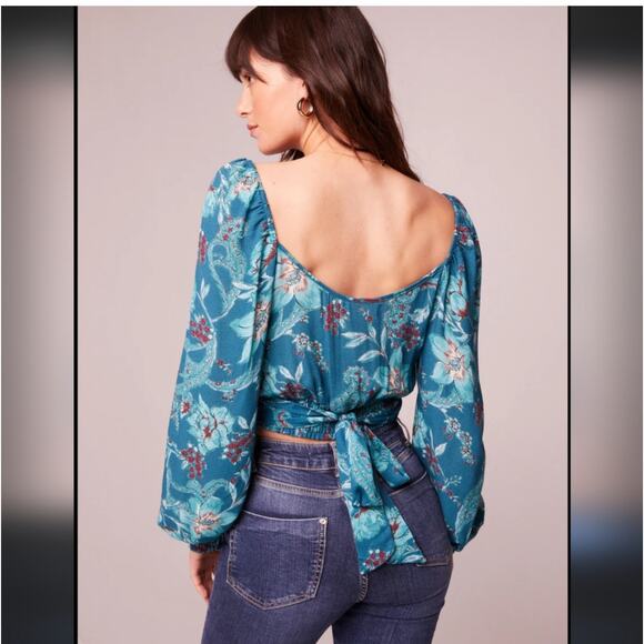 Band Of The Free BONNIE EMERALD FLORAL LONG SLEEVE BODYSUIT - Picture 2 of 4